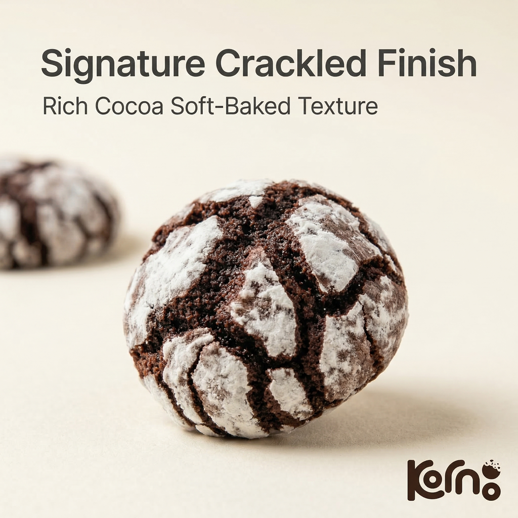 Kornoo Sweet Snow Chocolate Crinkle Cookies 6pcs
