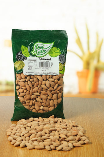 Real Taste Toasted Salted Almonds 500g – Crunchy Roasted Almonds with Sea Salt
