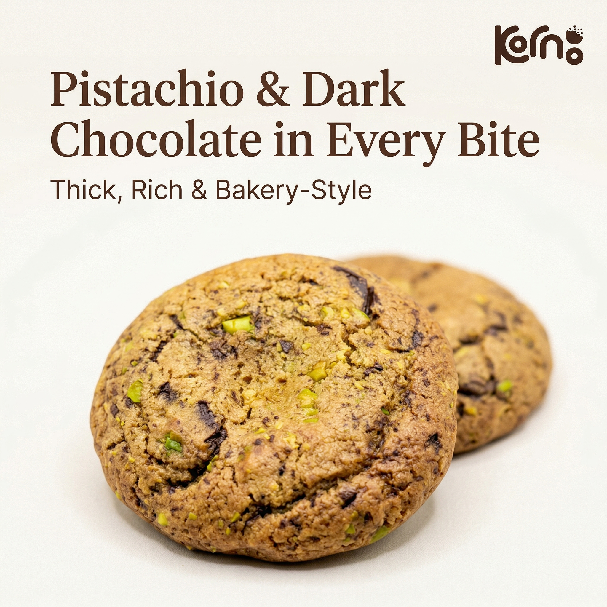 Kornoo Royal Cookie Pistachio & Dark Chocolate 4pcs