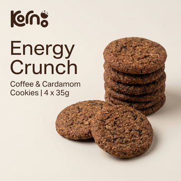 Kornoo Energy Crunch Coffee & Cardamom Cookies 4pcs
