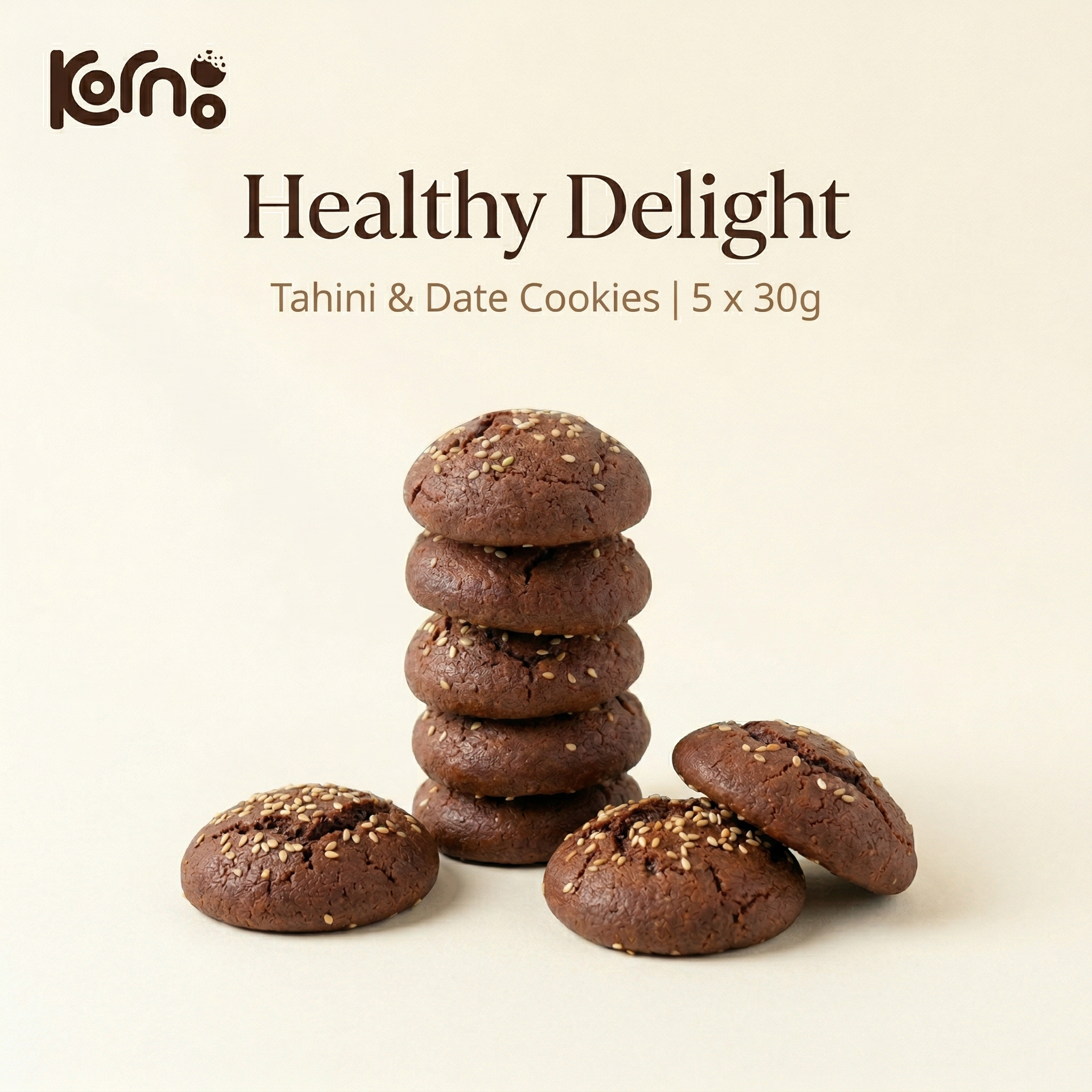 Kornoo Healthy Delight Tahini & Date Cookies 5pcs