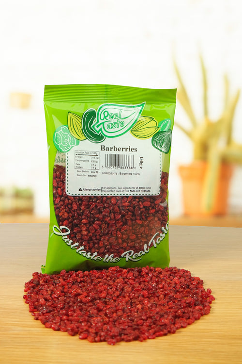 Real Taste Dried Barberries – Tart Zesty Red Berries for Cooking UK