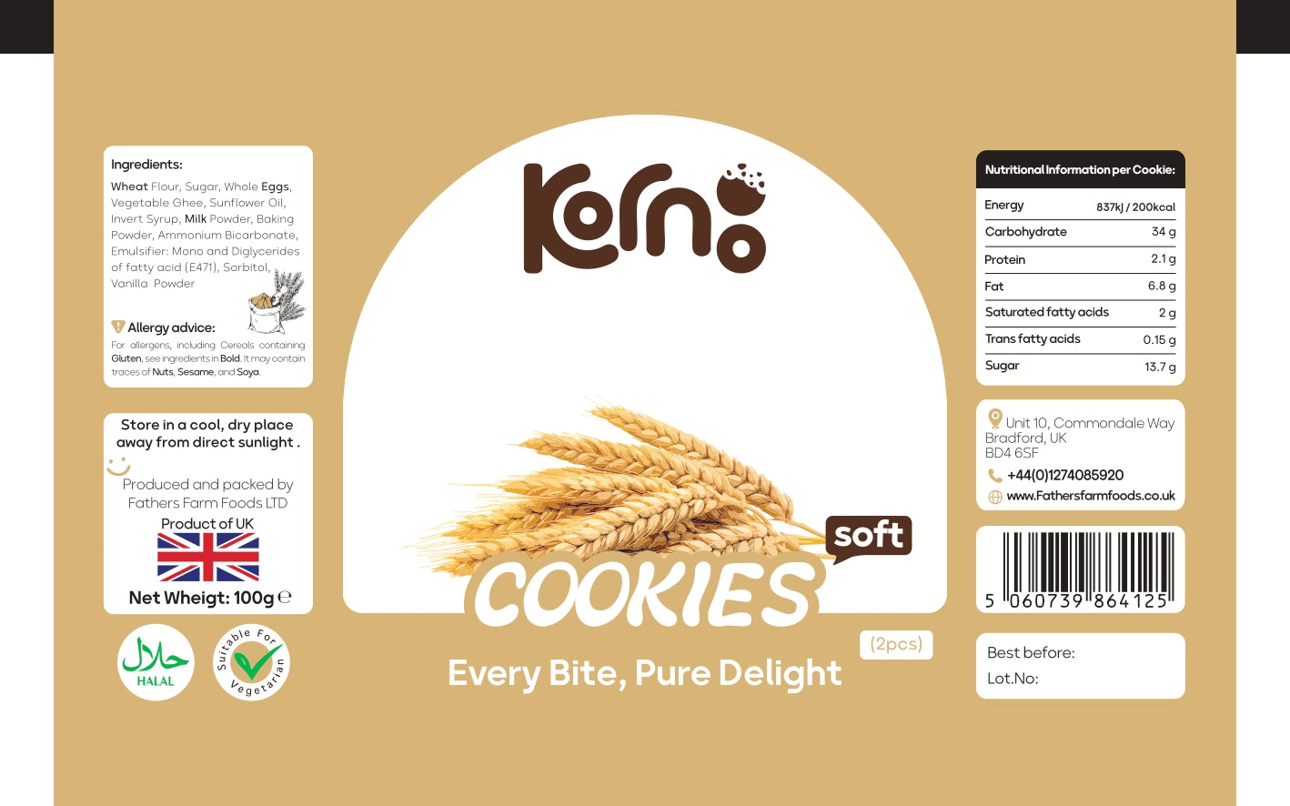 Kornoo Soft Plain Cookie 2pcs