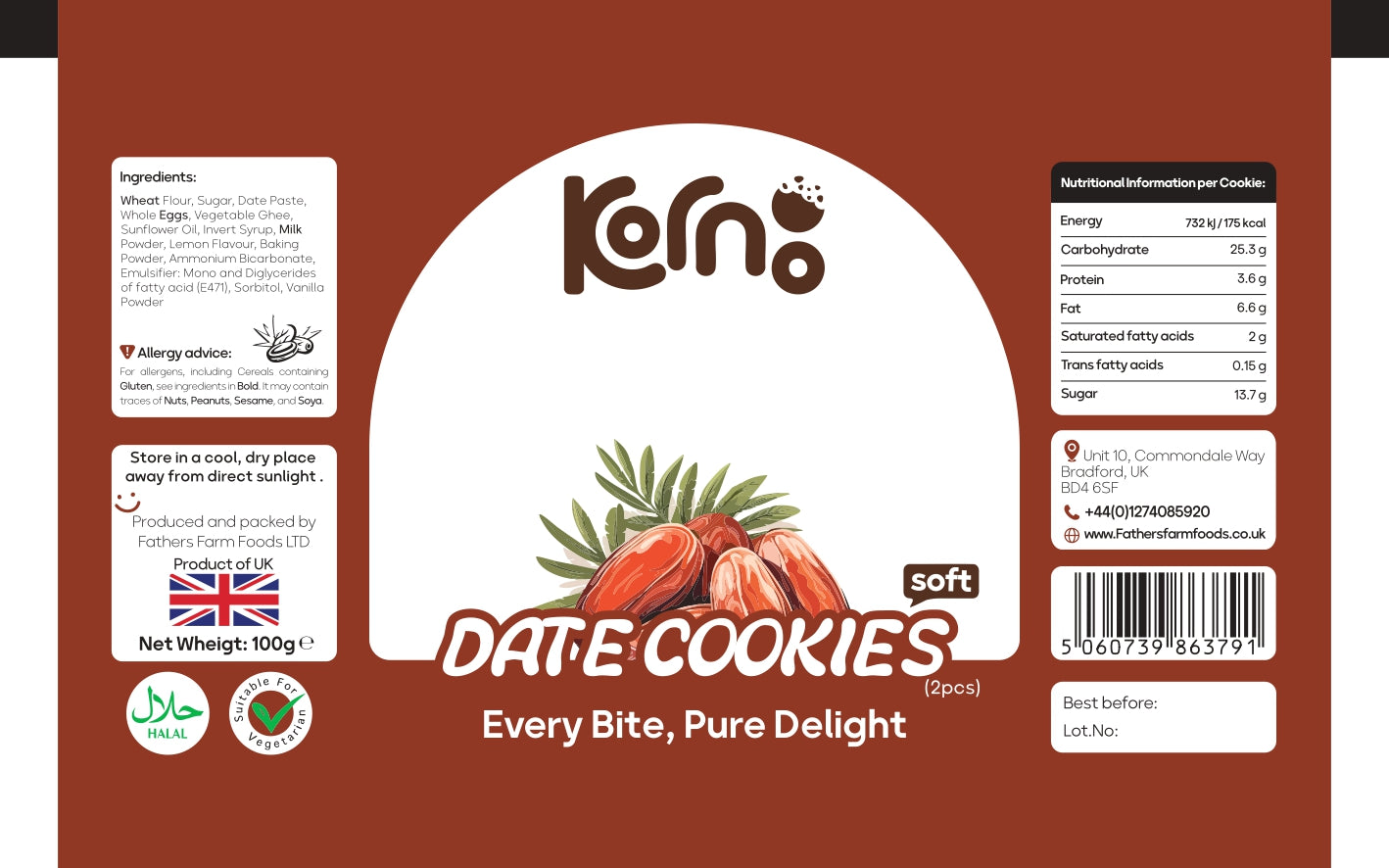 Kornoo Soft Date Cookie 2pcs