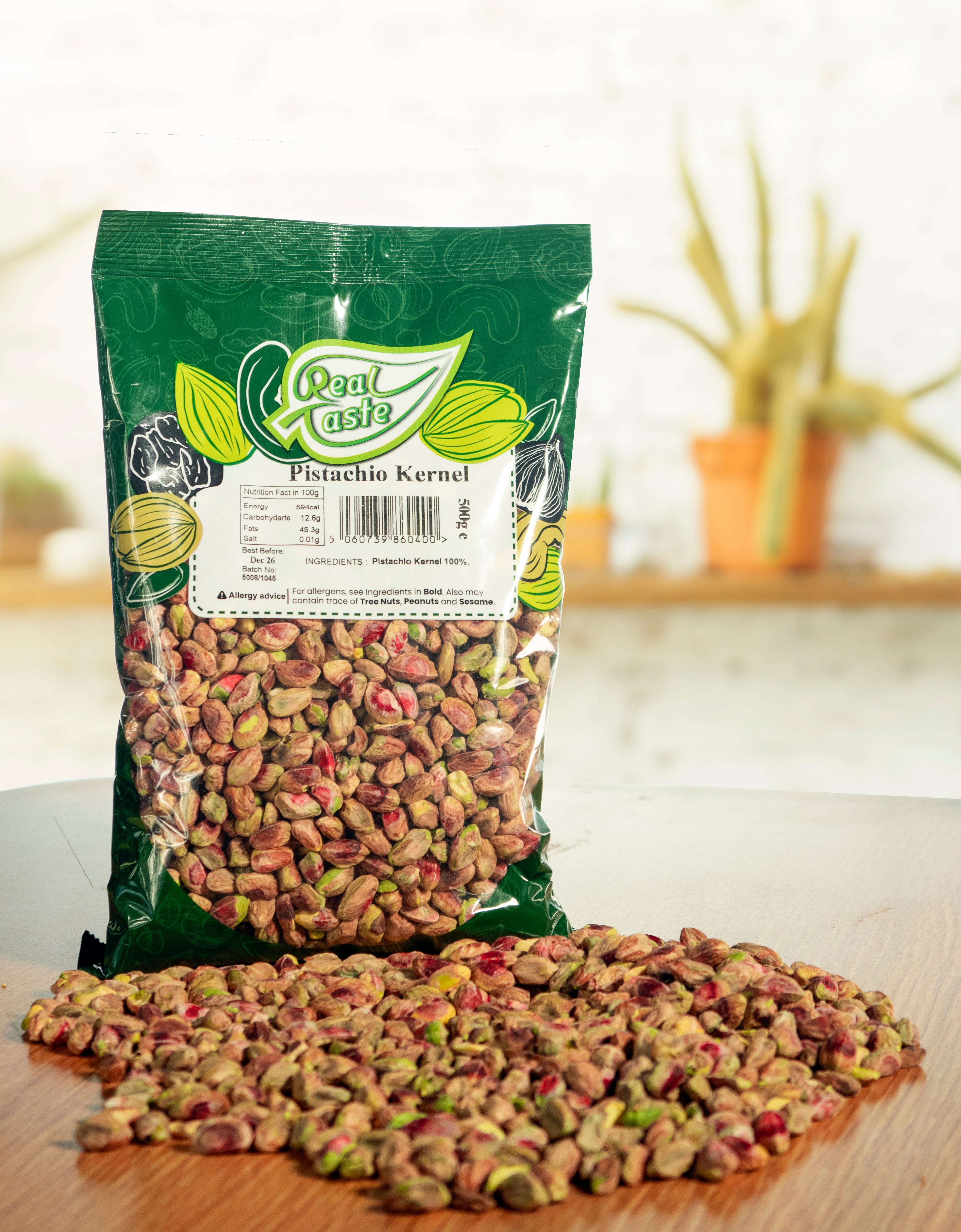 Real Taste Pistachio Kernels 500g – Premium Green Pistachios Ready to Eat